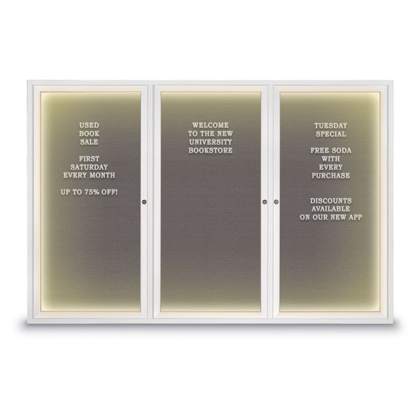 Indoor Enclosed Combo Board, 42"x32", Black Frame/Burgundy & Cloud